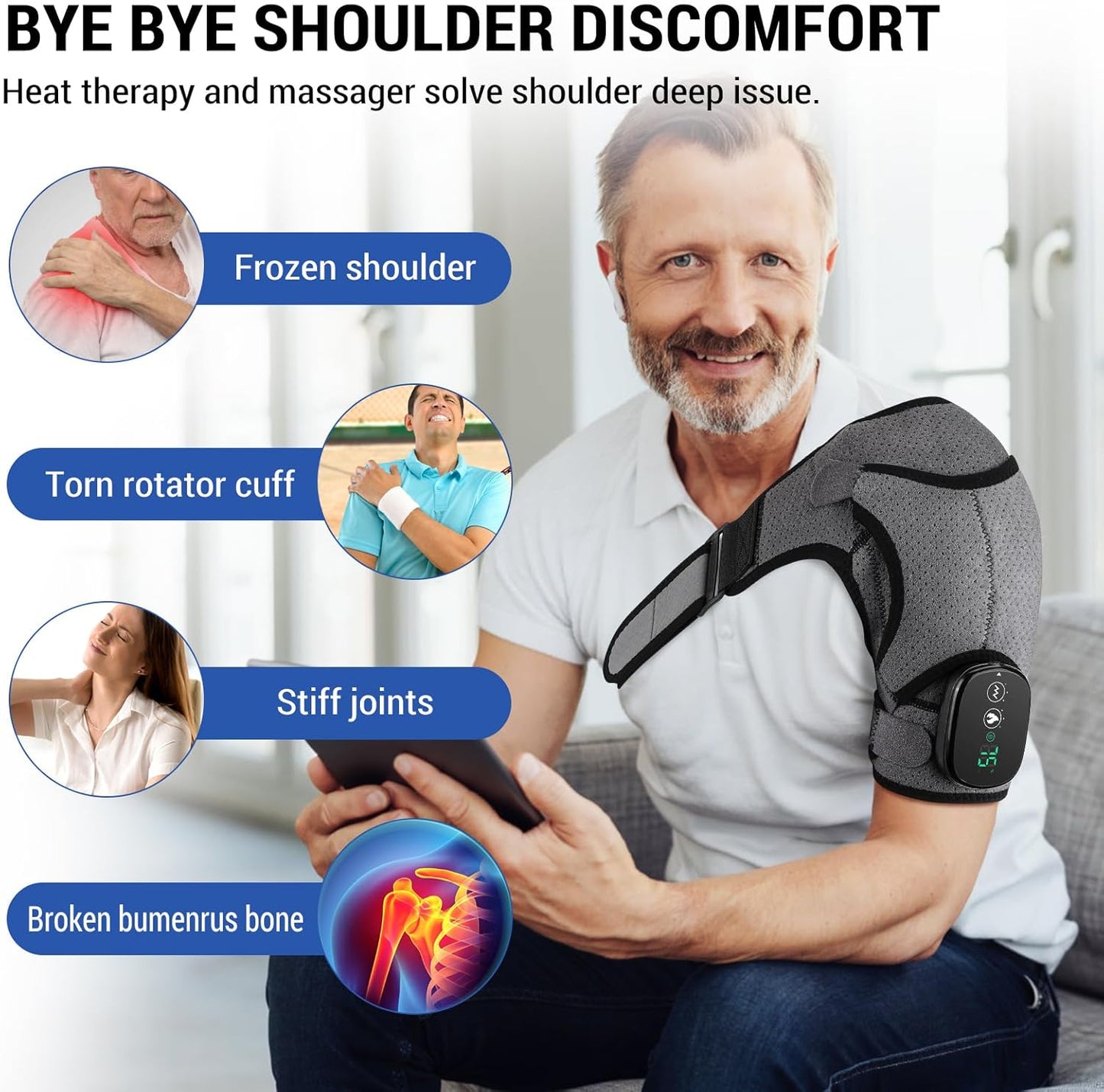 Premium 3-in-1 Shoulder Support System - Versatile Pain Relief